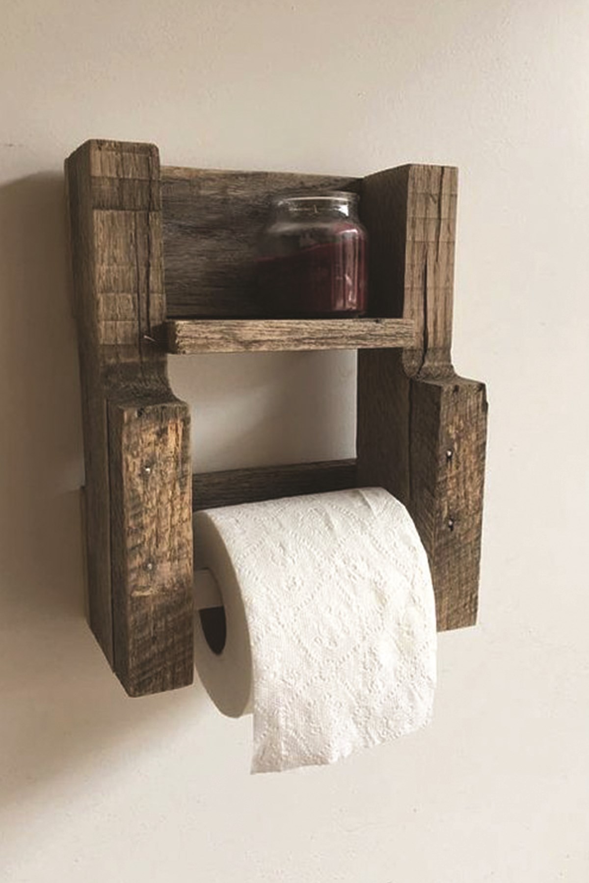 деревянная полка для туалетной бумаги